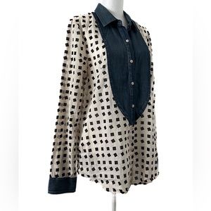 BCBGeneration Denim & Cotton Button Down Shirt